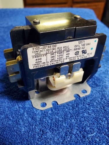 Products Unlimited 3100-20T6619C Definite Purpose Contactor 2-Pole 30 FLA 120VAC