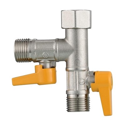 CIENCIA T-Adapter G 1 2 Messing Duschschlauch Absperrventil