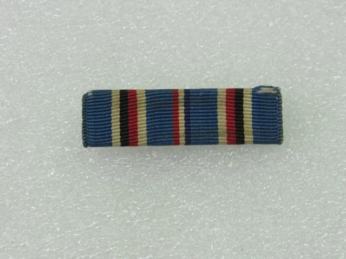 WW2 US Military American Campaign Medal Ribbon Bar Zink Pin Back Laminated OG