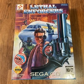 Lethal Enforcers Authentic Sega CD Box and Insert Tray & Freeze Card Only 