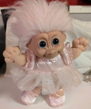 Vintage 90 s TROLL KIDZ by Russ TWINKLES 12" Doll Pink Hair Tutu Ballerina