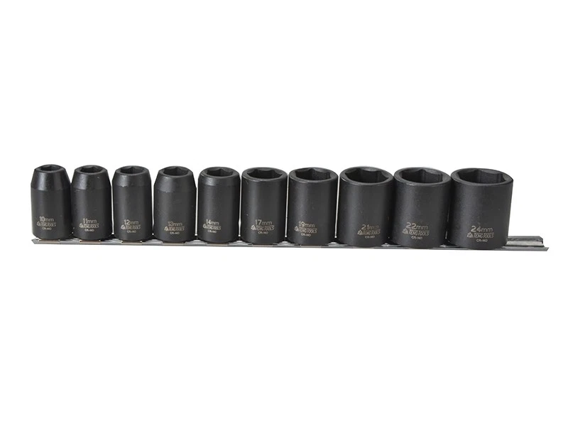 Teng Metric 1/2in Drive Impact Socket Set 10 Piece Single Hex TEN9121 - Image 2 of 2