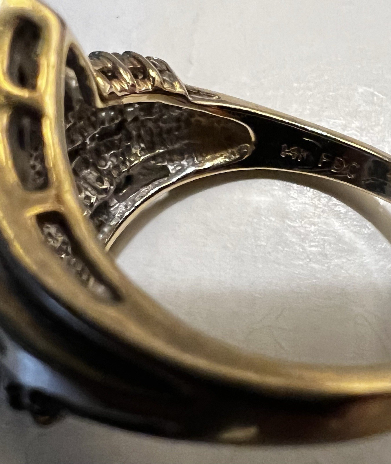 🎉💎 BIG GORGEOUS MULTIPLE DIAMOND RING 🎉 Solid … - image 5