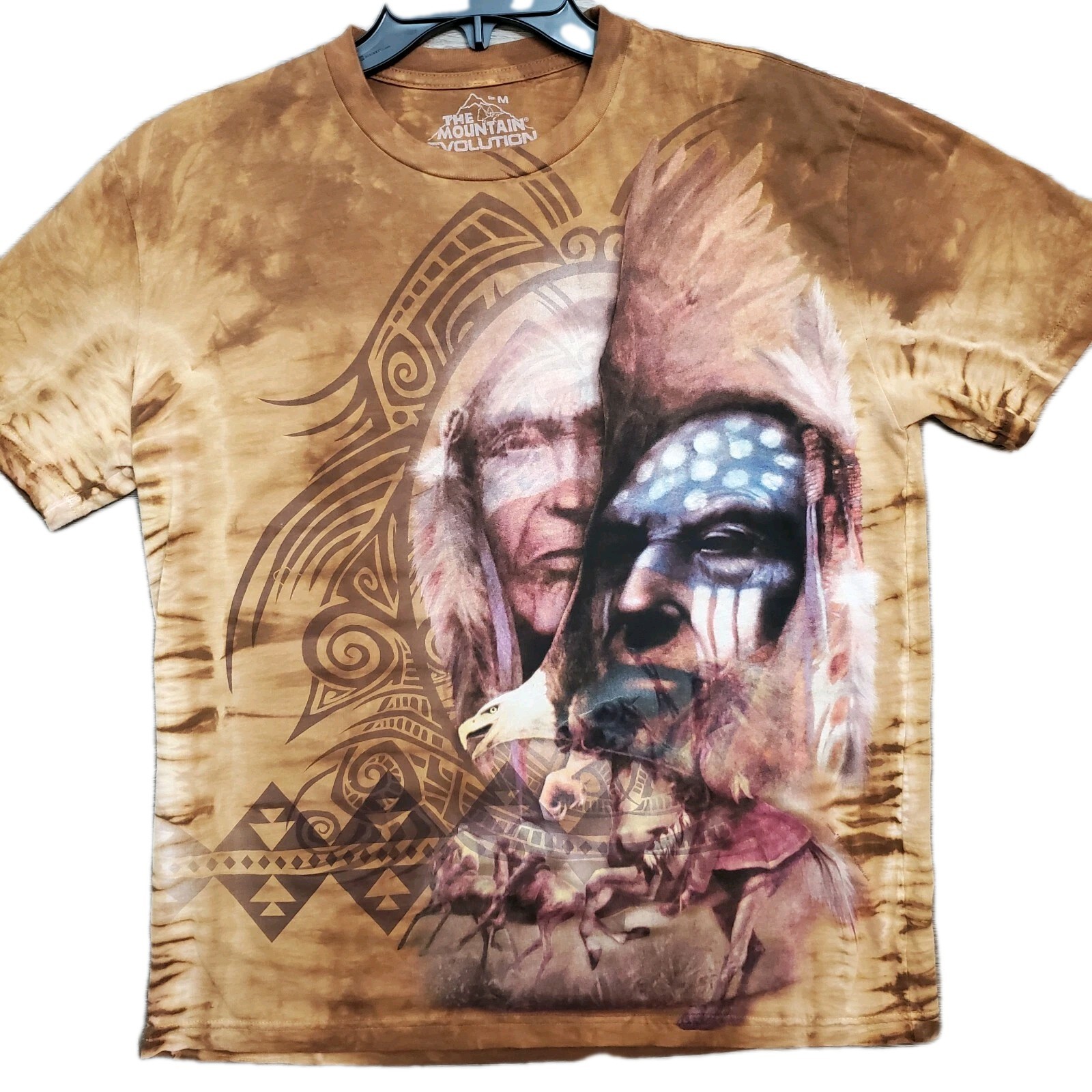 Mountain Evolution Eagle Native American Shirt Al… - image 1
