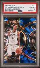 VICTOR WEMBANYAMA 2023-24 Panini Select Rookie #121 BLUE ICE PSA 10 GEM