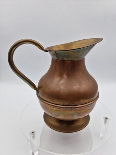 Vintage Weba Ware Jug Copper Brass Retro Home Decor Made In England 15 cm - Picture 5 of 13