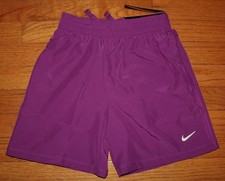 Unisex BIG KIDS NIKE Elastic Waist Drawstring Dri-Fit Shorts Sz Small SWOOSH F7