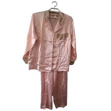 Victorias Secret nwt vintage pajamas Small pink satin top pants gold label