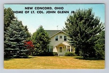 New Concord OH-Ohio, Home of Lt. Col. John Glenn Jr., Astronaut Vintage Postcard