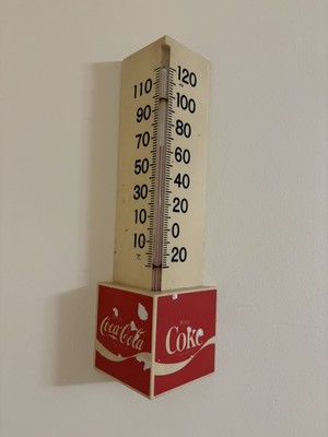 Vintage 1970 s Coca Cola Plastic Thermometer 