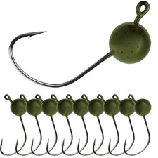 10 Pack Wacky Jig Heads Bass Fishing Durable Sharp Hooks Finesse Rigging