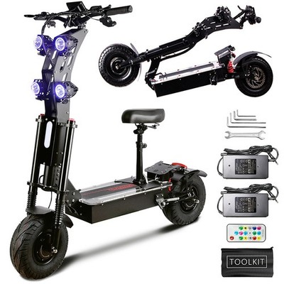 Folding Scooter DualMotor 10000W 72V40A Strong Power Electric Scooter Fast Speed