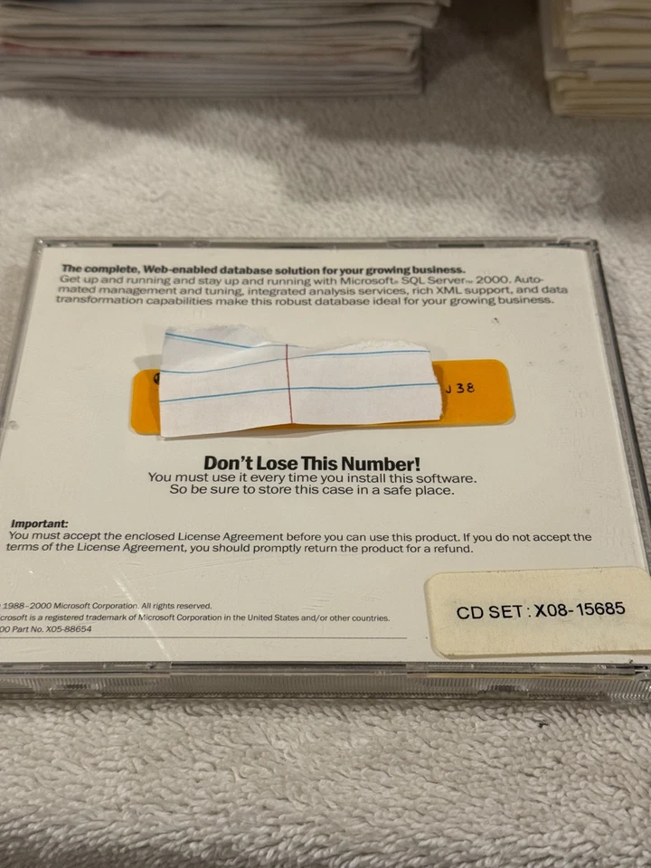 Microsoft SQL Server 2000 Standard Edition with Product Key - Image 2 of 2