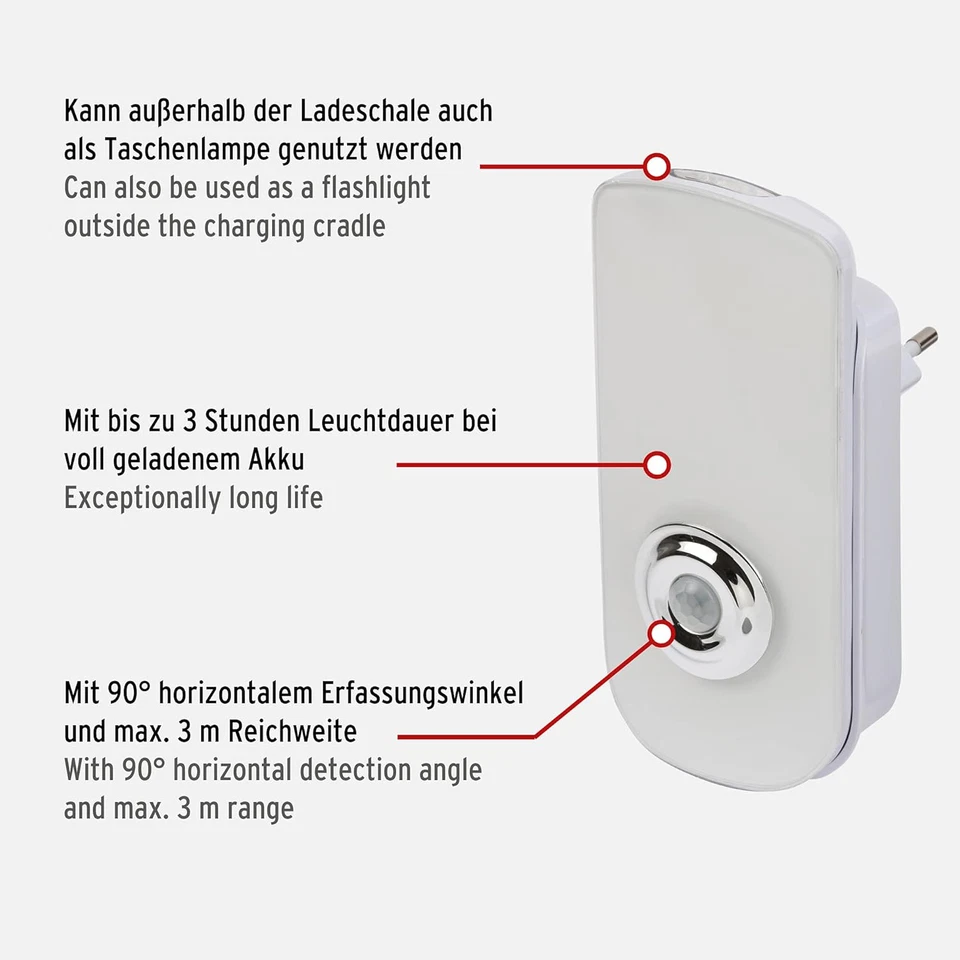 Luce Di Sicurezza a Led/Luce Notturna Con Rilevatore Di Movimento a Infrarossi C - Immagine 2 di 4