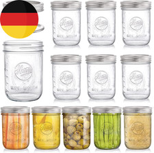 Tebery 12 Stück Mason Jars 16Oz Einmachgläs...