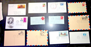 Vintage United States Stamps on Envelopes & Post Cards / Nice Variety of 20