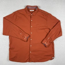 Eton Shirt Mens 17.5/44 Rust Orange Casual Preppy Workwear Office Business Job