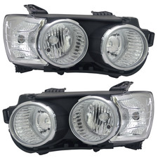 Scheinwerfer Set für Chevrolet Aveo T300 H7 / H1 Motor Schwarz Chrome LWR