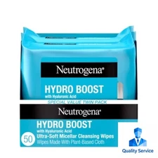 Neutrogena Hydro Boost Facial Cleanser Wipes - 50ct