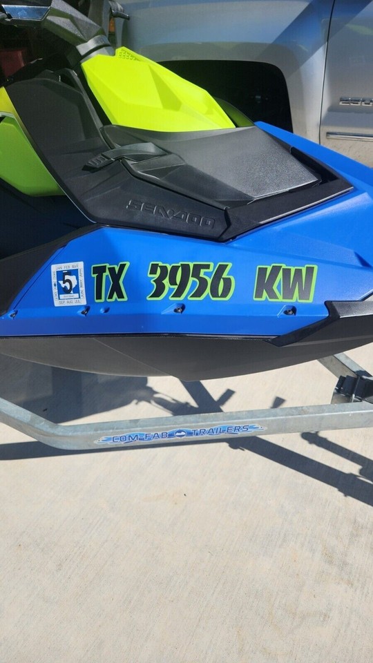 CF Boat Registration Numbers or PWC Decals Stickers Graphics NV AZ HULL ...