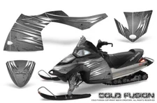 POLARIS FUSION 05-07 SLED SNOWMOBILE CREATORX GRAPHICS KIT WRAP COLD FUSION SILV