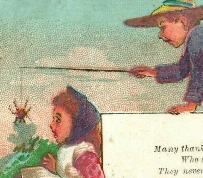 1880's Fiore Di Vecchio Roma Market Boy Scaring Girl With Spider P202