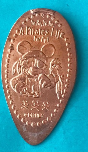YO HO PIRATE LIFE FOR ME PIRATE MICKEY WDW ELONGATED PRESSED PENNY DISNEY WORLD