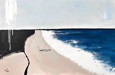 Hidden Ocean Bay, Kristina Mallen | Original Unique Acrylic and Oil Painting