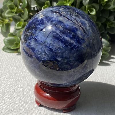 1pc Natural Sodalite Ball Sphere Quartz Crystal Mineral Reike 64mm L-22
