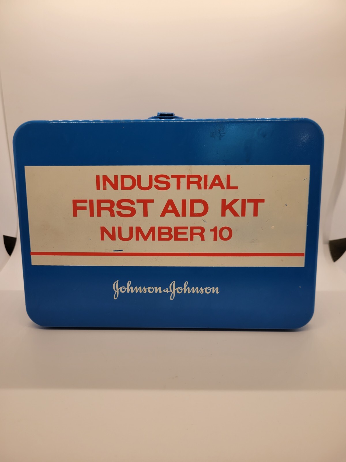 Vintage 1970's First Aid Kit Johnson Industrial 10 Metal Box Contents