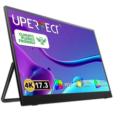 UPERFECT 4K UHD Portable Monitor 17.3" FreeSync HDR IPS Display Eye Care Screen