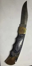 Used Custom Handmade Damascus Steel multiple use Hunting pocket