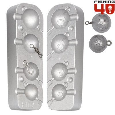 CannonBall Lead Fishing Mould 30-40-50-60g Fishing Weight Lead