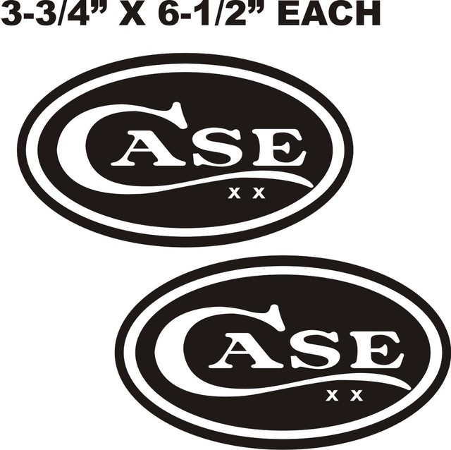 X CASE TRACTOR VINYL DECAL STICKER 3 3/4" X 6 1/2" BLACK & WHITE eBay