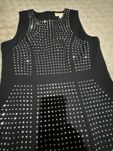 Michael Kors Black Studded Sleeveless Sheath Dress. Sz 6. NWT! - Picture 4 of 12