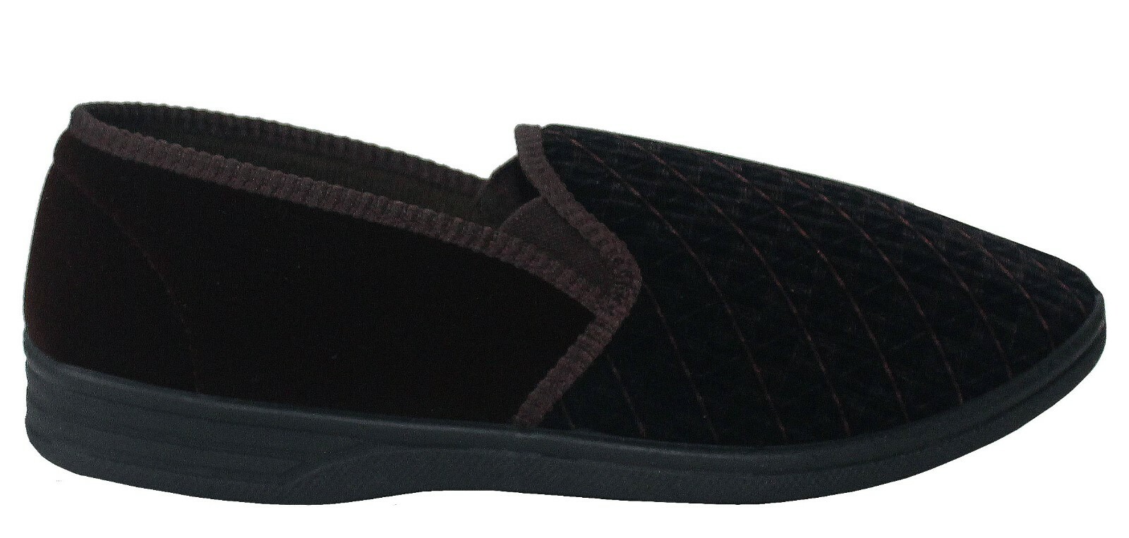 SAOLA NUOVE PANTOFOLE DA INTERNO UOMO UOMO UOMO TWIN GUSSET SLIP ON VELLUTO ECOPELLE SUOLA RIGIDA