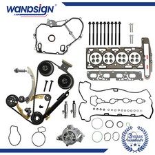 Fits Chevy GM Terrain VVT Timing Chain, Head Gasket Bolts kit w/ Water Pump 2.4L