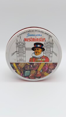 Vintage Jamesons Westminster Pralinen Dose City Of London 14x7cm