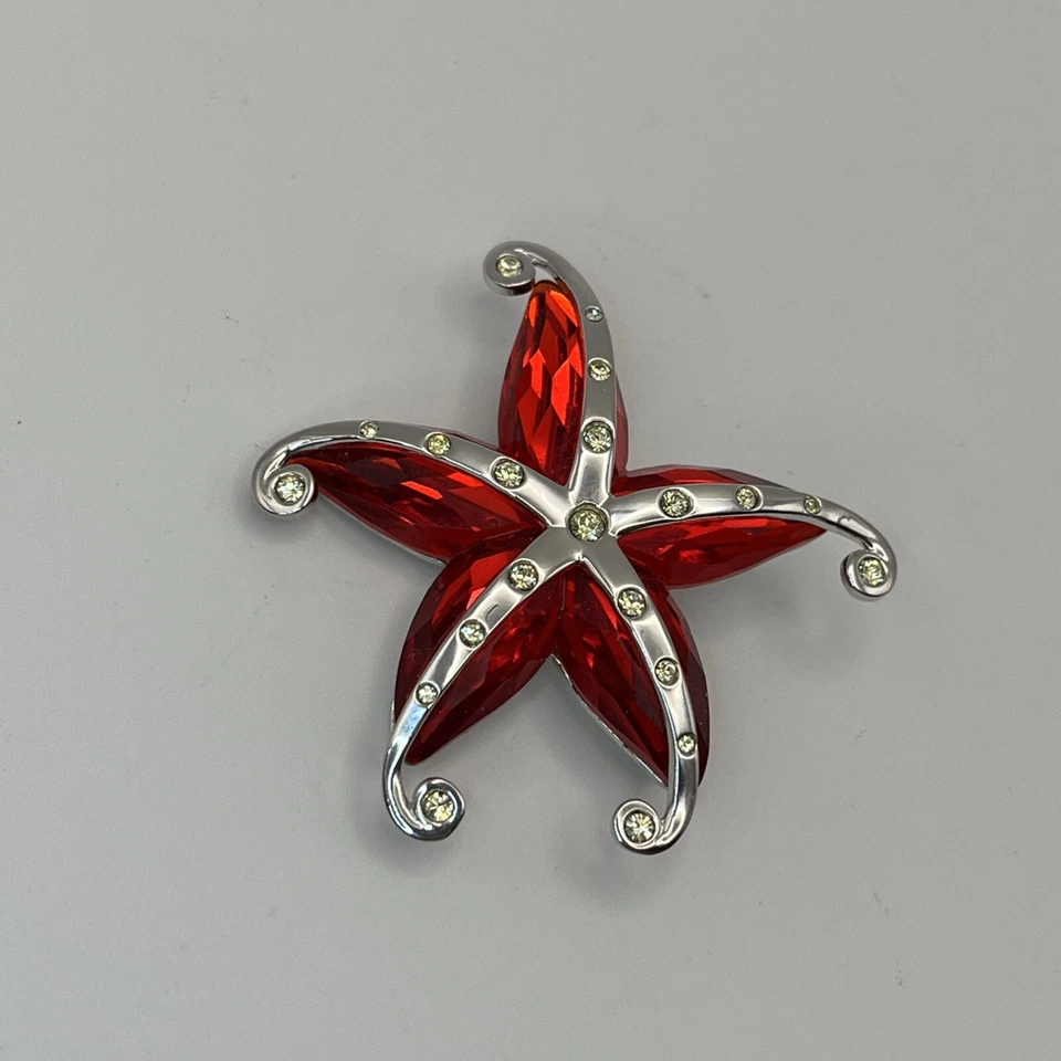 SWAROVSKI Pin Brooch Cremona Star Fish Red Faceted Crystals  - Image 4 of 4