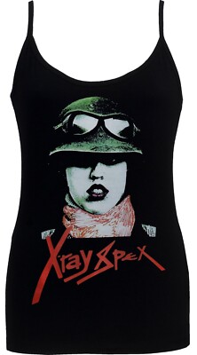 X-Ray Spex Damen Punk Spaghettiträger Tank Top 1977 Poly Styrol Keimfrei