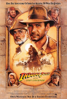 1989 Indiana Jones And The Last Crusade Movie Poster 11X17 Harrison Ford   