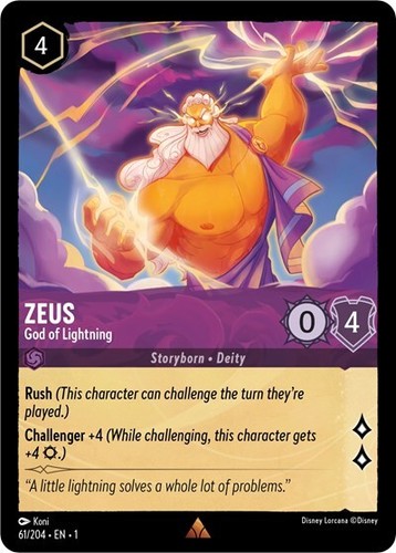 And Then Along Came Zeus (Enchanted) #222/204 - 2024 Lorcana - CGC
