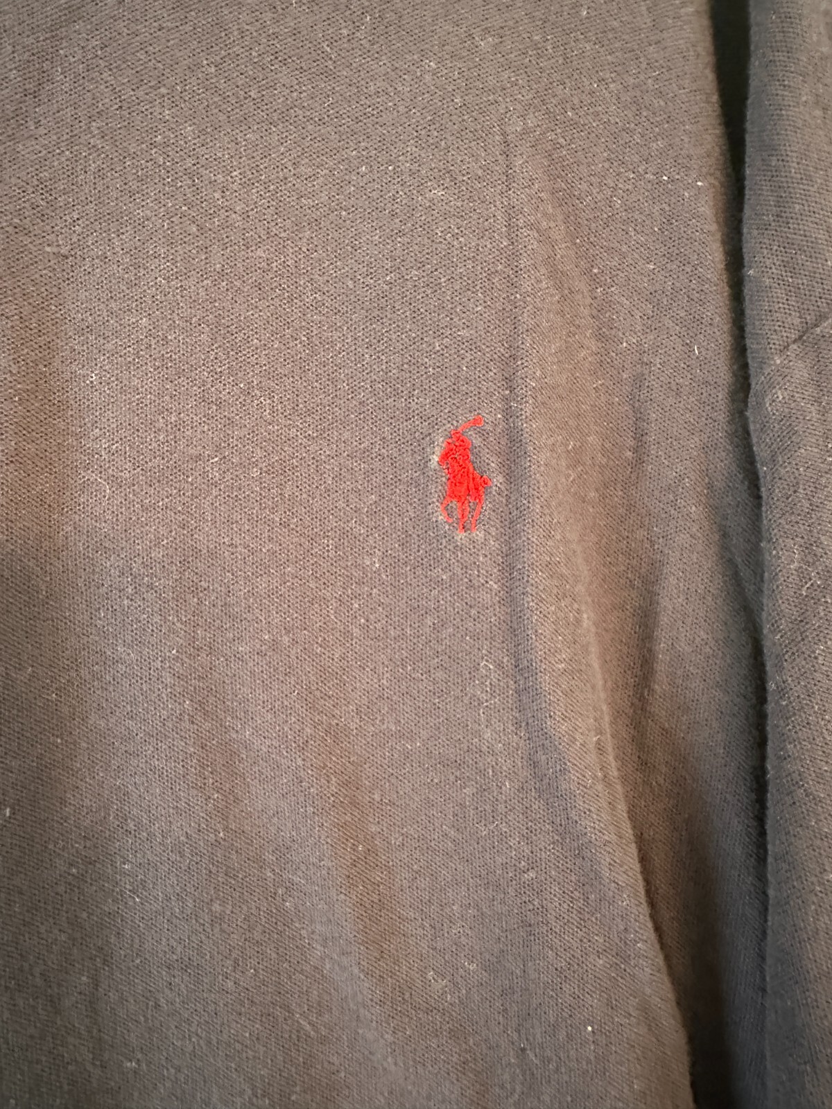 Polo Ralph Lauren Uomo LS Heavyweight T Shirt Blu Navy Rosso Pony Taglia XL