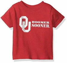Two Feet Ahead NCAA Oklahoma Sooners Children Unisex Short Sleeve Tshirt,2,Cr...