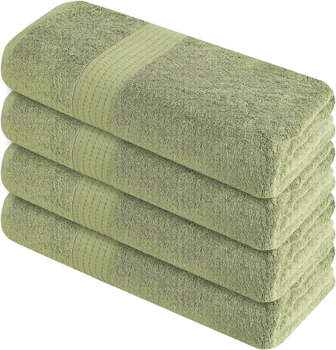 Pack of 4 XL Bath Towels 30 X 60 Inches, Extra Large, 100% Cotton, Heavy Weight, - Picture 5 of 12