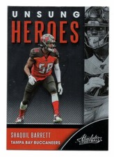 2020 Panini Absolute Football Unsung Heroes Shaquil Barrett Insert Card