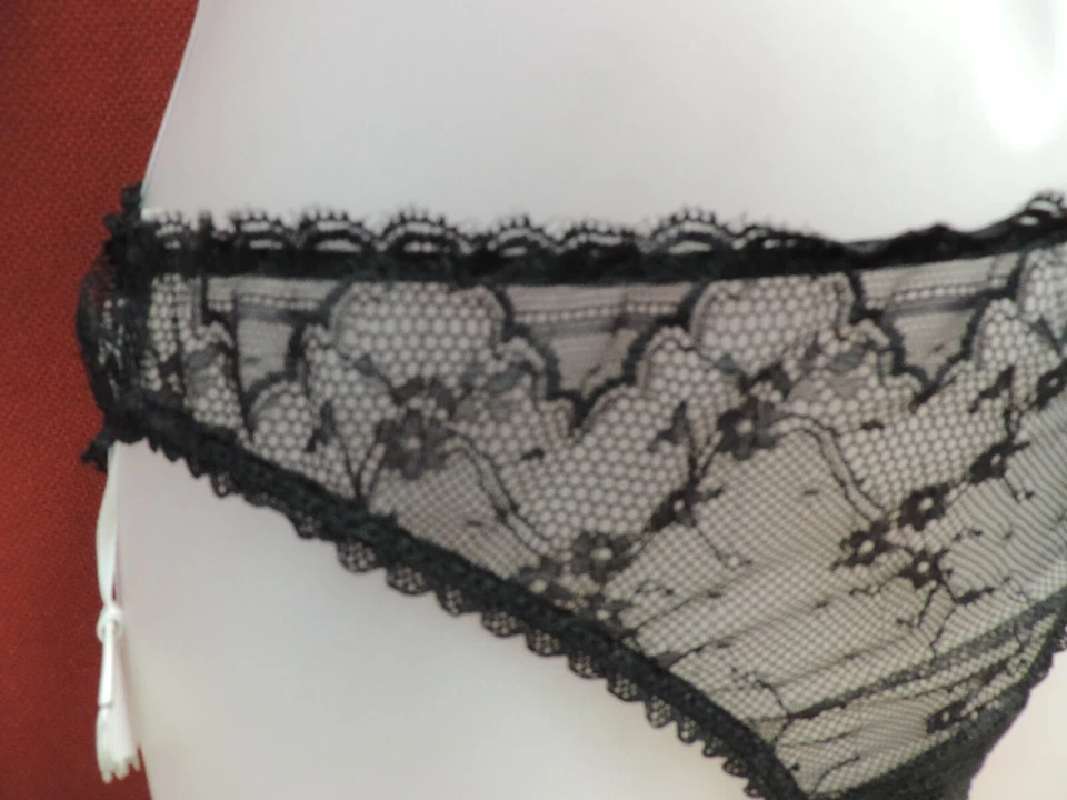 Calzoncillos de encaje negro Mimi Holliday Zoom UK XS LN131 FF 04 Foto 3 de 4