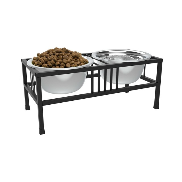 metal dog bowl stand