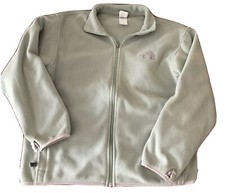 Girl  s North Face Full Zip Long Sleeve Fleece Jacket X-Large Soft Green Pre-Own