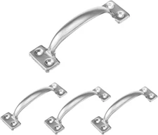 V171 6-1/2" Gate Handle, Screen Door Handle in Stainless Steel0 Color- 4 Pack